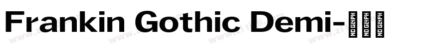 Frankin Gothic Demi字体转换